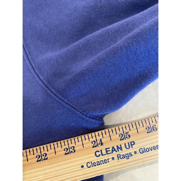 Vicki Wayne Women’s Sweatshirt L Blue Snap Front Fleece Cardigan Cotton Blend - Picture 7 of 8